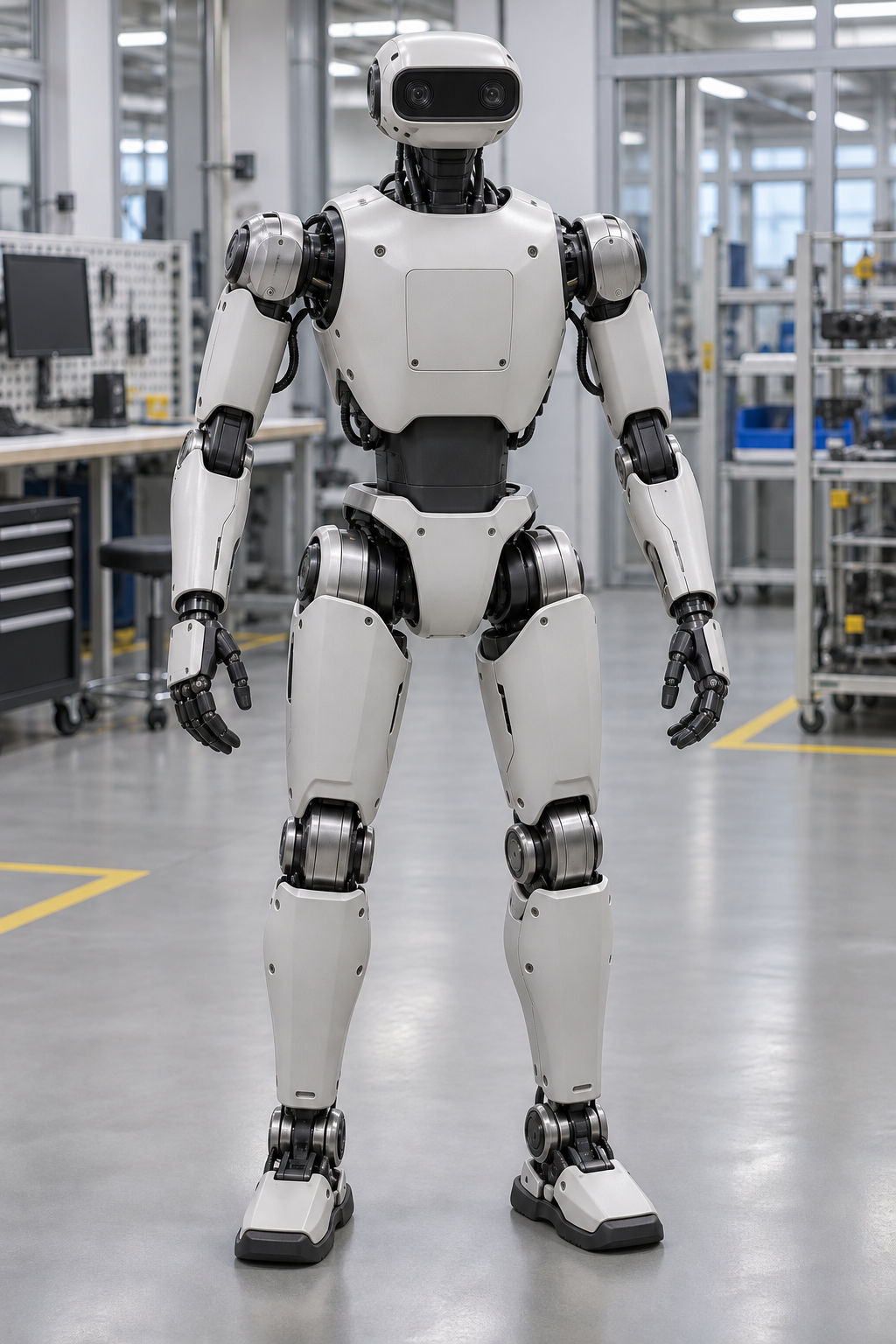 Illustrative HR01 robot 3D model. Drag to rotate and select inspection points.